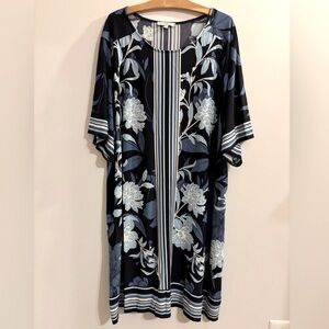 Women’s Navy Floral Sack Dress plus size 3XL